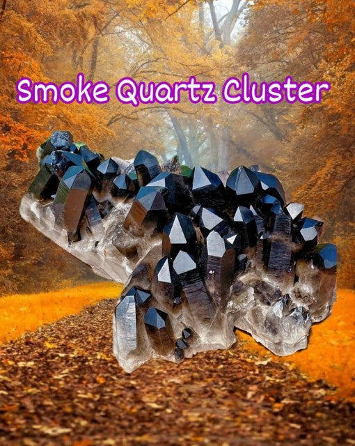 Brazilian Dark Smoke Quartz Cluster 4.7kg - 321*198*105mm
