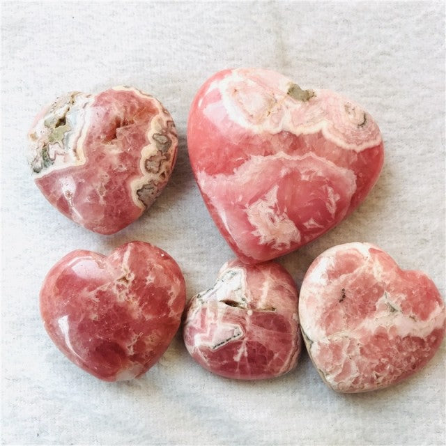 Vakre Rød Rhodokrosit Hjertestener, 45 - 55m