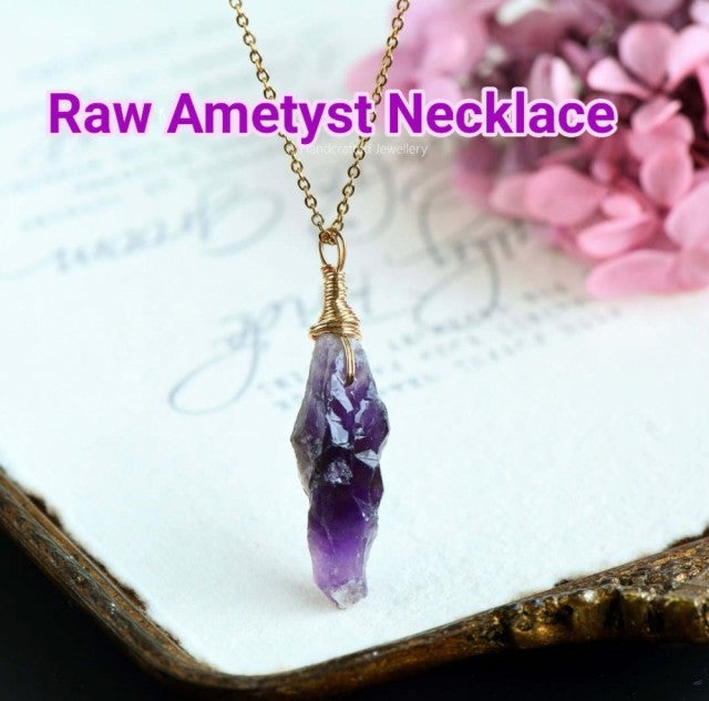 Kampanje Rå Quartz - Uruguay Ametyst Goldplated Kjeder !