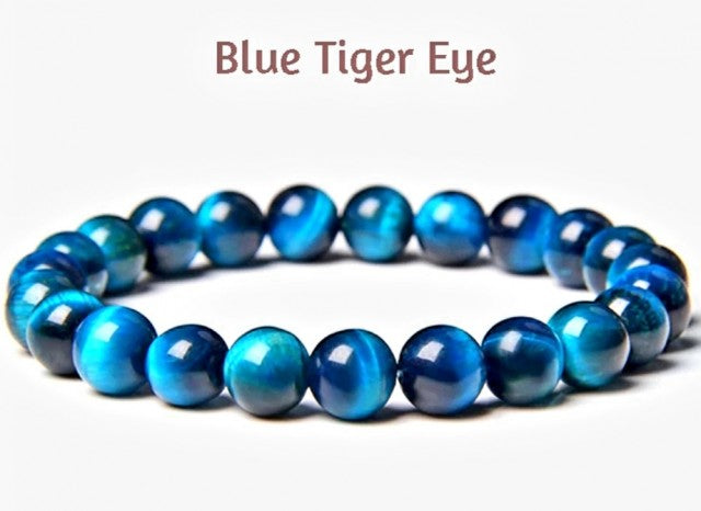 Enkelt og fleksibelt steinarmbÅnd, Blue Tiger Eye
