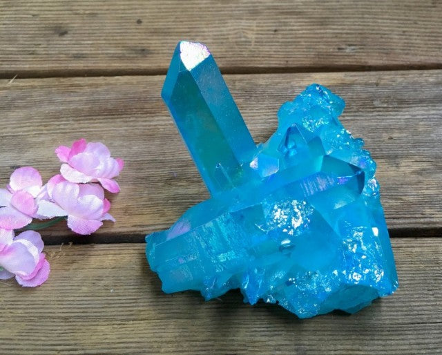 Aura Kvarts , Turkis Cluster 5 x 7 x 10cm