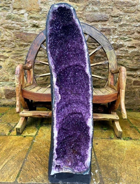 Very Tall Amethyst Crystal Geode 731 Premium Queen Grade 93kg – H114xW30xD32cm