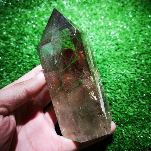 Store XL Røyk-Kvarts TÅrnkrystaller , ca 15cm høy