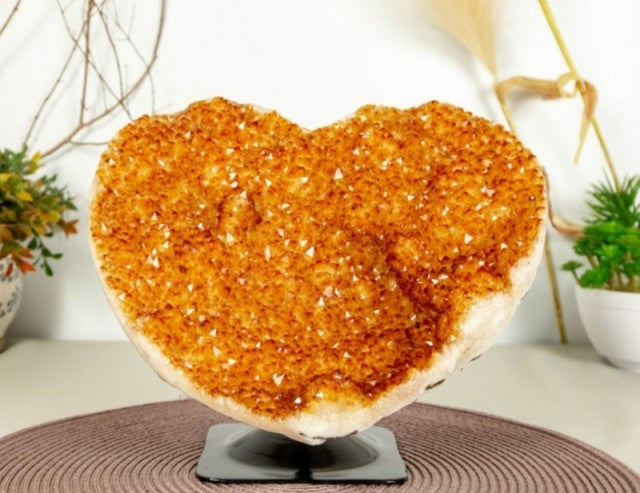 Super Extra Premium Quality AA+ Citrin Hjerte fra Brasil , ca. 2.7kg og 22x25cm