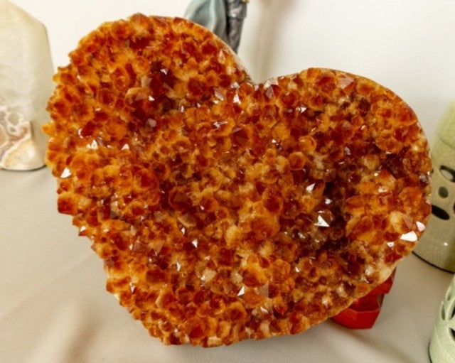 Super Extra Premium Quality AA+ Citrin Hjerte fra Brasil , ca. 6kg og 20x29cm