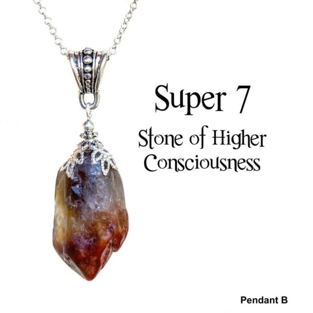Jewelry Pendant Super Seven Crystal Pendant Sjelden Natursten