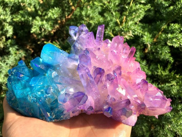 Regnbue Aurakvarts Cluster 154x105x56mm, 511 gram