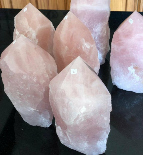 RÅ Point TÅrnkrystaller Rosenkvarts , XXL Large ca. 4kg, 25x15cm