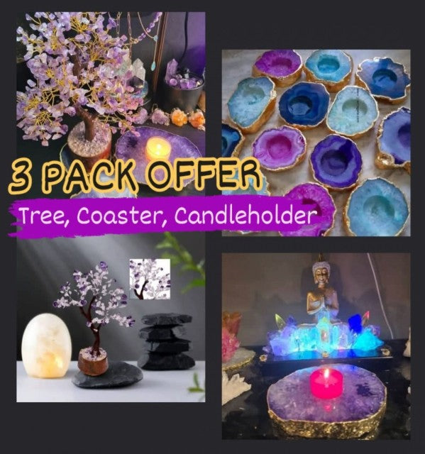 SUPERDEAL - KAMPANJE / 3 PACK OFFER ( Tre, Coaster, Telysholder )