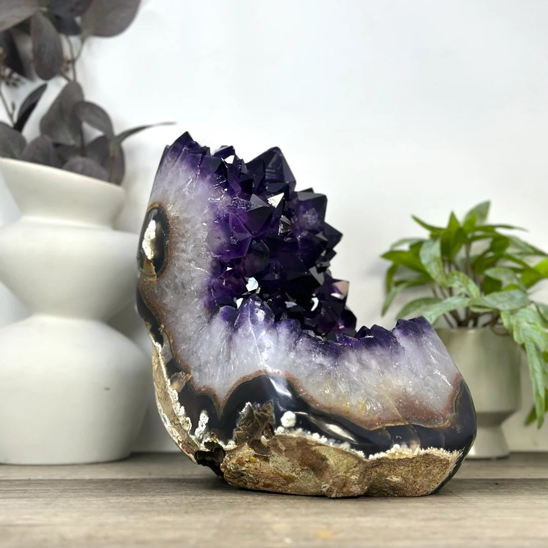Super High Quality Uruguayan Amethyst & Agate Polished Statement Piece | CBP1403, 24x22x15cm