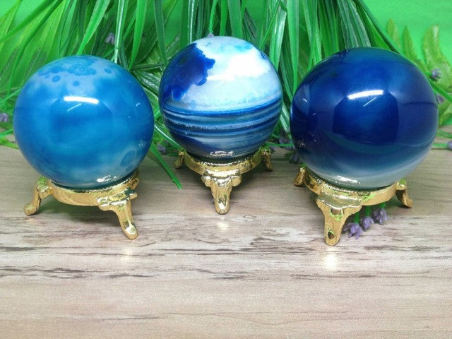 BlÅ Sardonyx Drømmekule, 55mm