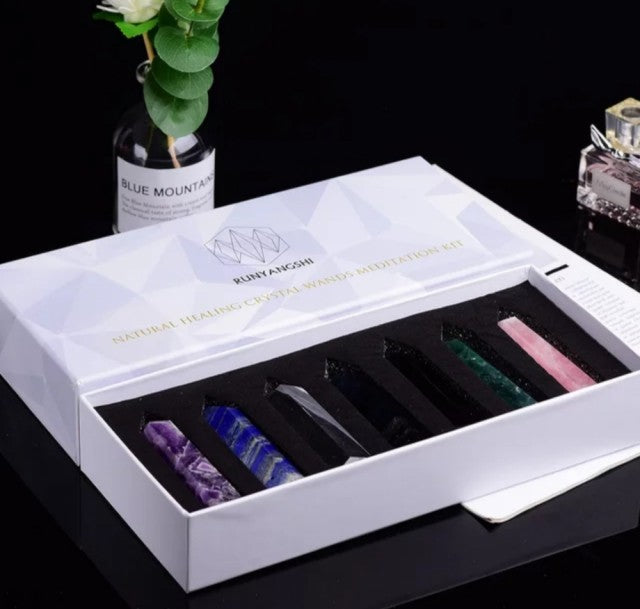 Premium 7 deler TÅrnkrystall sett. 80x25mm