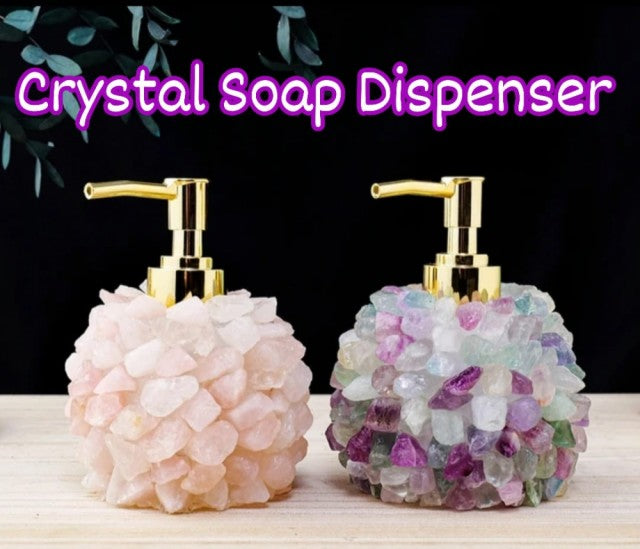KAMPANJE / NYE RAW ROSE og FLUORITE QUARTZ SÅPEDISPENSERE !