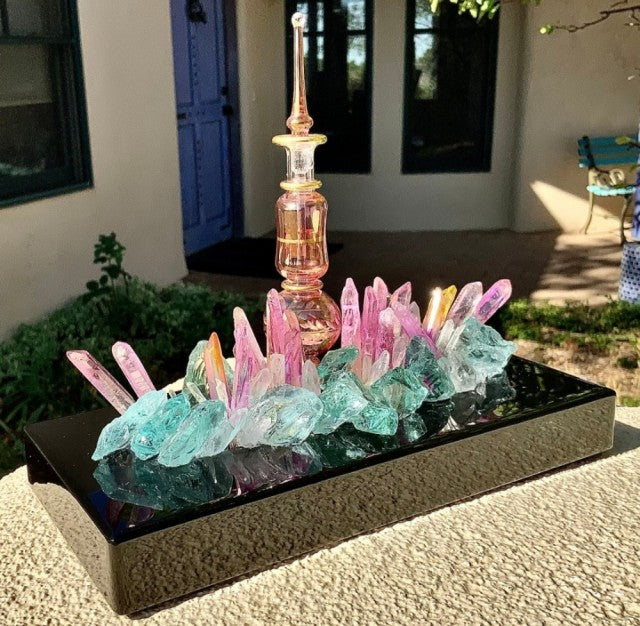 Fantastisk hÅndlaget CLEAR QUARTZ CRYSTAL Lampedekorasjon“ A QUIET BEAUTY REMINDS US WE ARE ALL UNIQUE IN DESIGN”