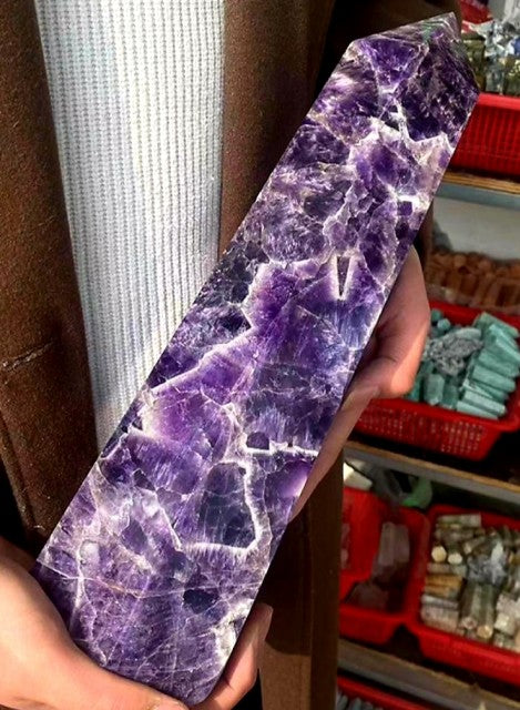 XXL Amethyst Chevron ( Drømmeametyst ) i AA Kvalitet + ca. 4kg - 30 - 35cm