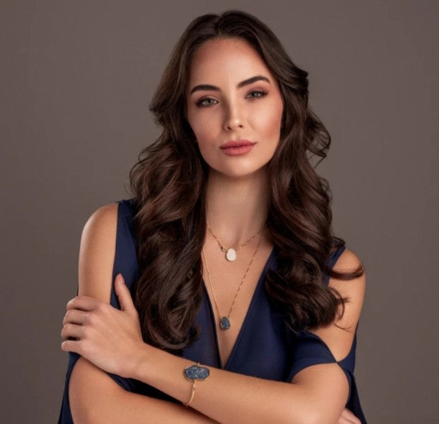 2025 Brazil Gem Freeform 18 Gold Plated Bracelet w/ Natural Pyrite Gemstone