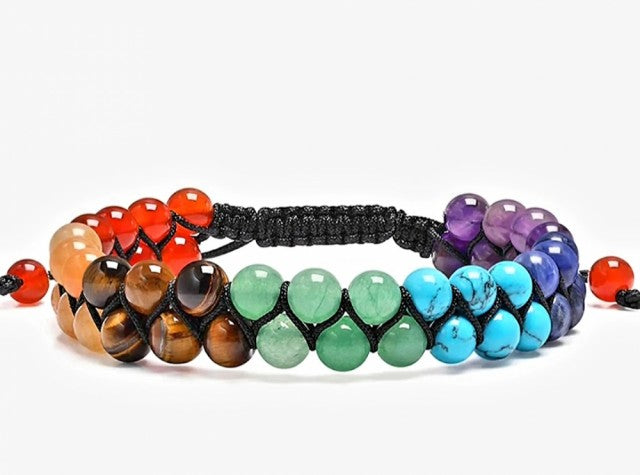 Nye Merkaba Chakra armbÅnd , 2 rader justerbar, 6mm kuler