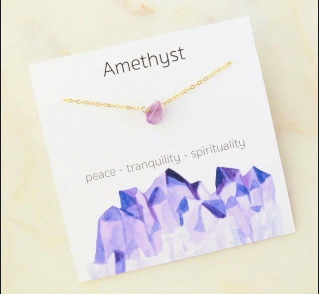 Nye 5 - 8mm Chipstone - Designkjeder - Gold Electroplated, Amethyst