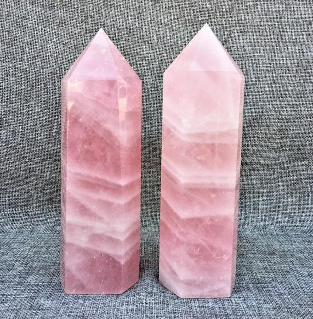 Stor XL Rosenkvarts TÅrnkrystaller , 18 - 20cm
