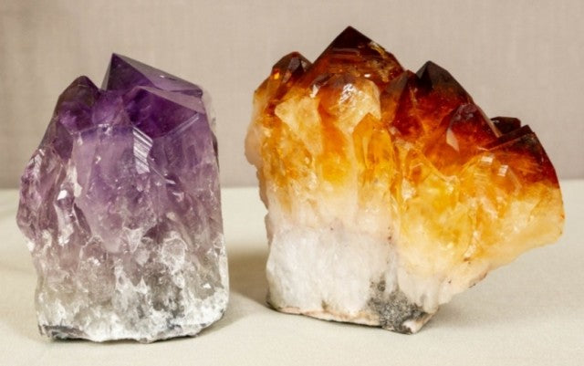 Super Extra AAA Quality Brazilian Ametyst og Citrin Raw Point Cluster set.. ca. 2.2 KG