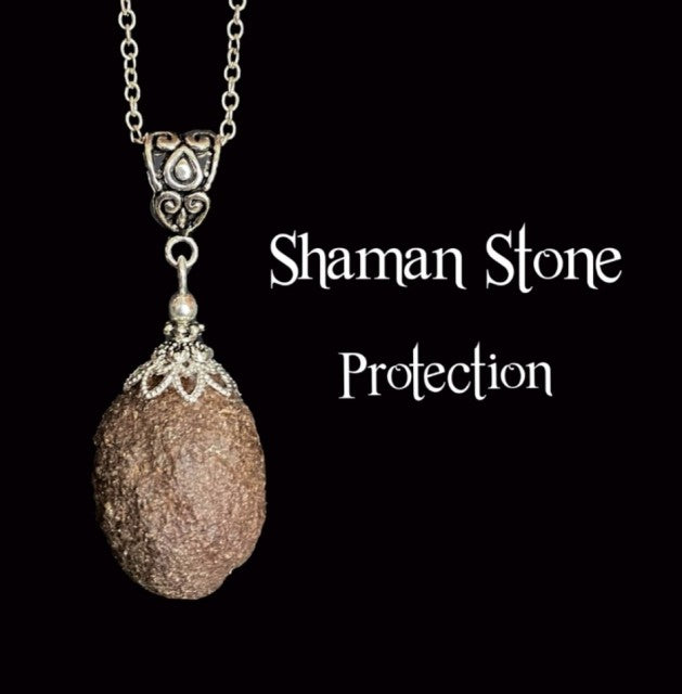 Nye, hÅndlagede Shaman Stone ( Protection ) Anheng m/kjede