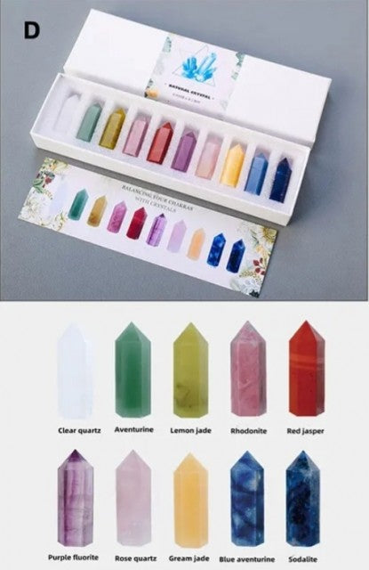 Nye Chakra mini 10 Balancing TÅrnkrystall sett ( 4 - 5cm )