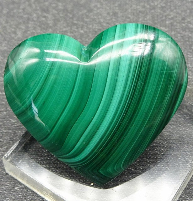 Malakitt Hjertesten Medium size 40x50mm