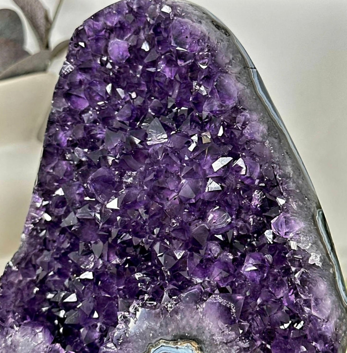 Natural Amethyst & Blue Agate Shell Statement Piece - MWS3116, 27x15x10cm, 3.6kg