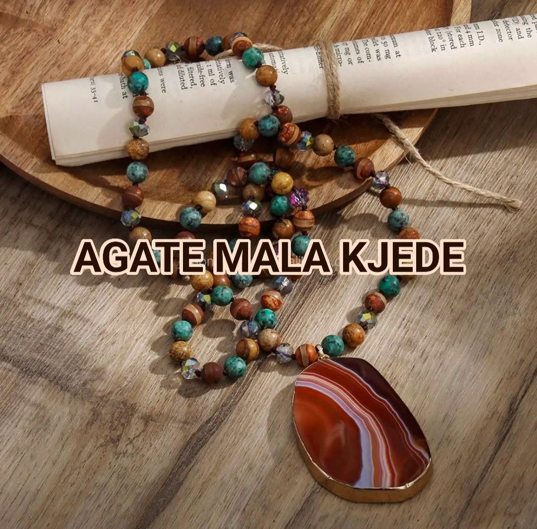 NEW LONG AGATE MALAKJEDE ( 80cm ), BROWN