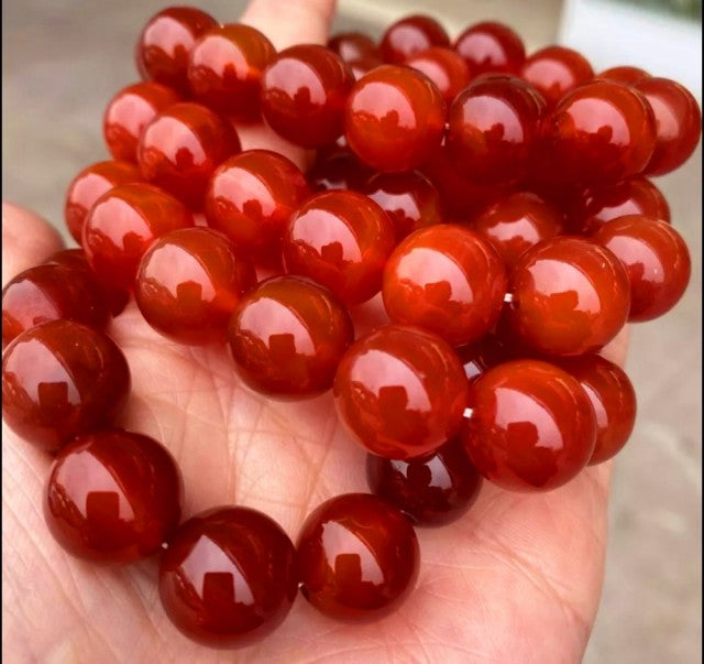 Enkelt og fleksibelt steinarmbÅnd, Karneol