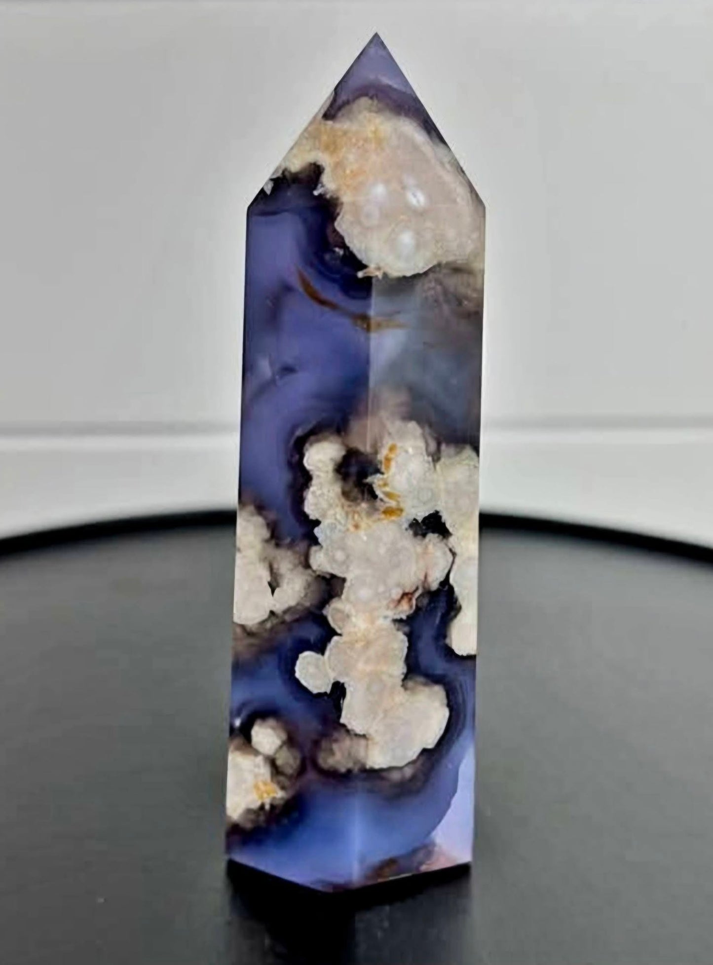 Beautiful Blue Flower Agate Towers, 12 - 14cm