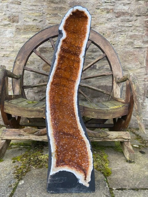 Very Tall Citrine Geode 414 Crystal Cluster Druzy Premium Grade 66kg H110xW31xD23cm