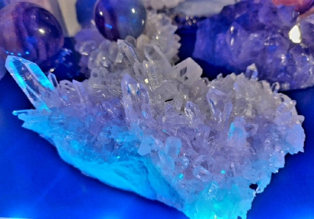 Supervakker Lemur Quartz Cluster Arkansas / USA , ca. 800 - 900gram