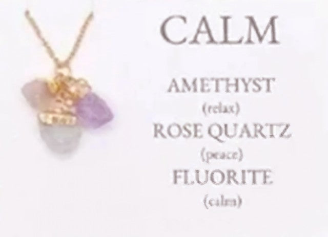 NYTT 3 PACK RAWSTONE KJEDER , CALM ( Ametyst, Rose Quartz , Fluorite )