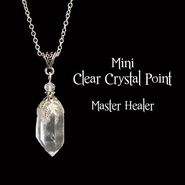 Nye, hÅndlagede rÅkrystall kjeder med Quartz anheng../ Master Healer