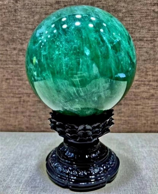 XXL Supergood Green Fluorite Sphere, ca. 12 cm - 3.5kg