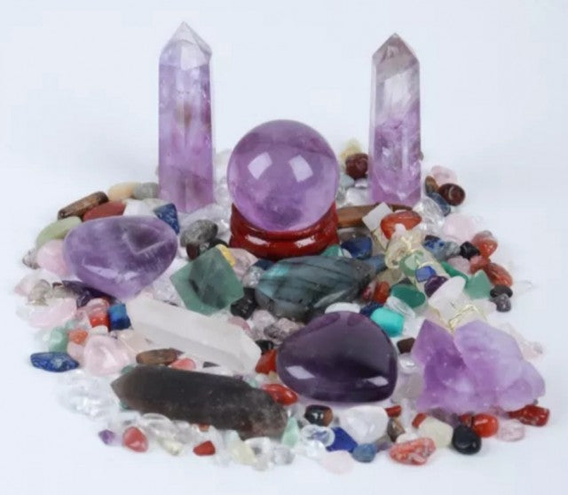 New Chakra - Meditation Crystal Set / Ametyst