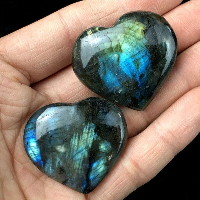 Labradorit Hjertesten , Large 45 x 45mm