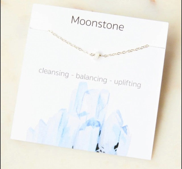 Nye 5 - 8mm Chipstone - Designkjeder - Gold Electroplated, Moonstone