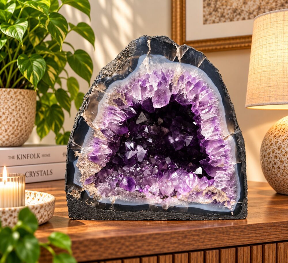 Amethyst Crystal Geode 1066 Premium Queen Grade 12.39kg H25xW25xD16cm
