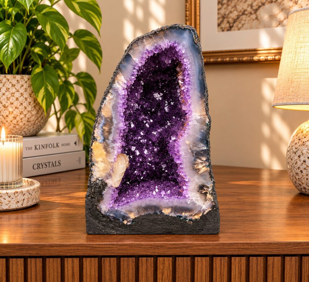 Amethyst Crystal Geode 1075 Premium Queen Grade 10.6kg H33xW19xD14cm