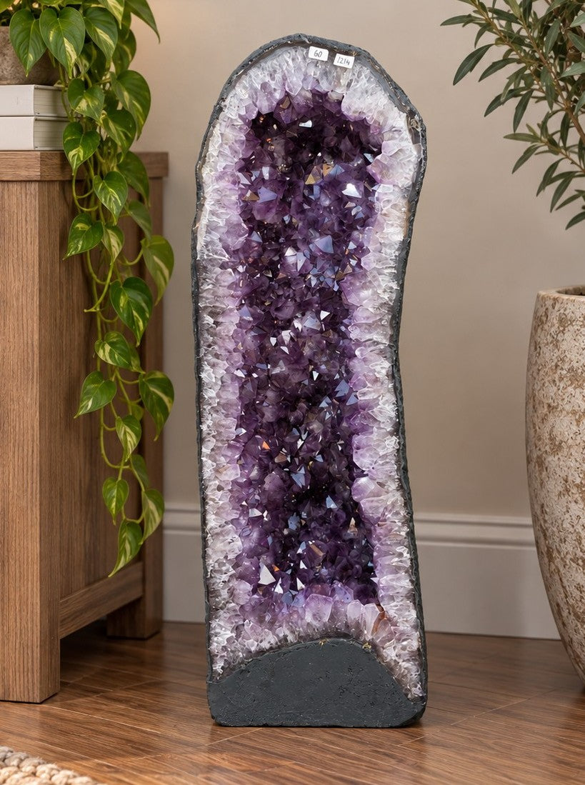 Very Tall Amethyst Crystal Geode 1214 Premium Queen Grade 60kg – H80xW27xD25cm