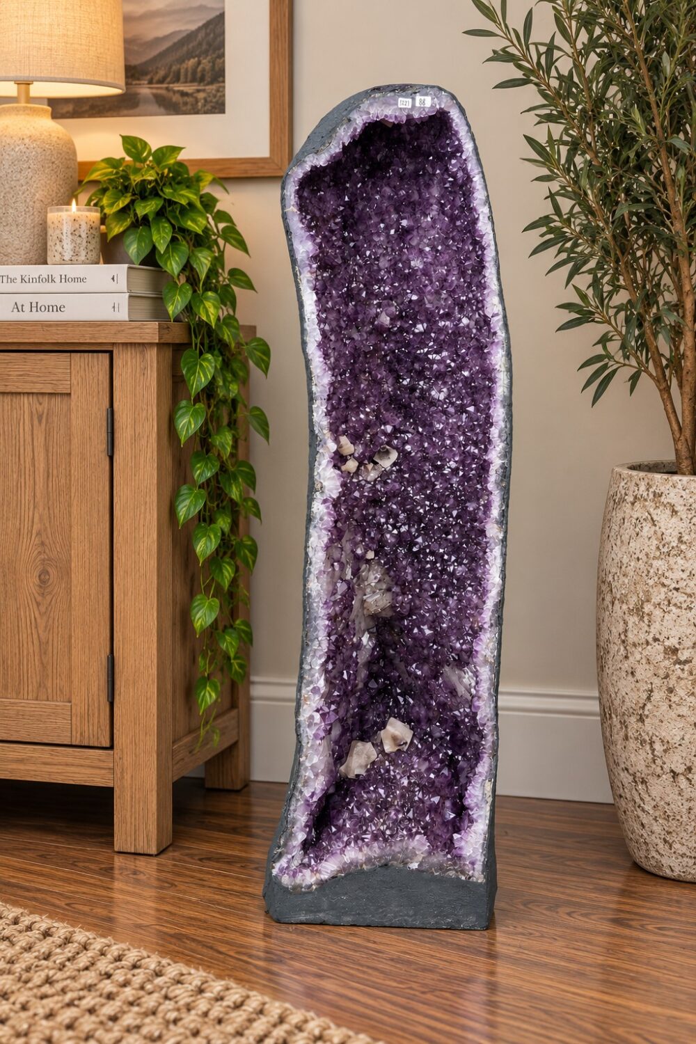 Very Tall Amethyst Crystal Geode 734 Premium Queen Grade 111kg – H119xW28xD32cm