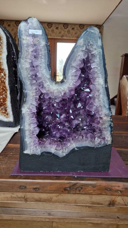 Tall Amethyst Crystal Geode 1017 Premium Queen Grade 43.95kg H56xW38xD23cm