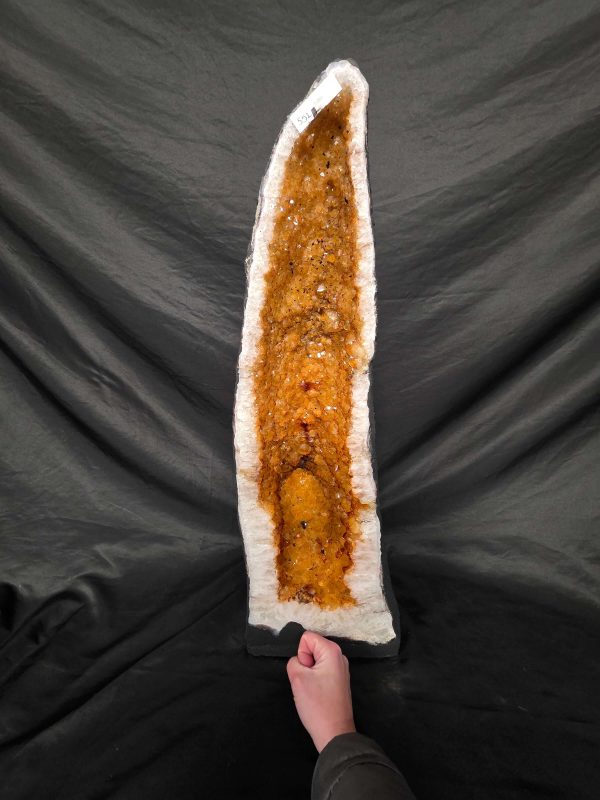 Tall Citrine Geode 358 Crystal Cluster Druzy Premium Grade 29.84kg H56xW23xD23cm