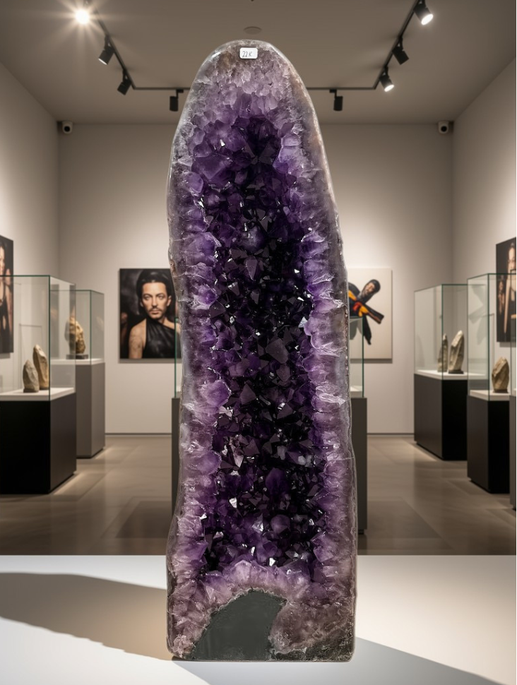 MÅNEDENS UTVALGTE 64cm - 22kg / KAMPANJE BRAZILIAN HIGH QUALITY AMETYST GEODE - 40% OFF inkl. Fri Frakt