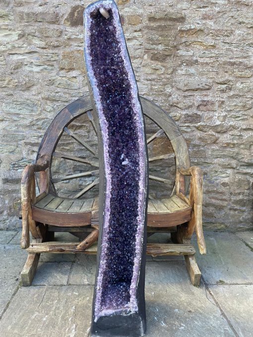 Very Tall Amethyst Crystal Geode 105 Premium Queen Grade 126kg – H157xW30xD30cm