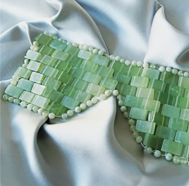 Premium Natural JADE asiatisk Øyemaske