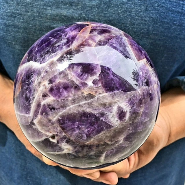 Gigastor Ametyst Chevron Sphere ( Kule ) AAA Kvalitet, ca. 110mm, 1.8-2kg