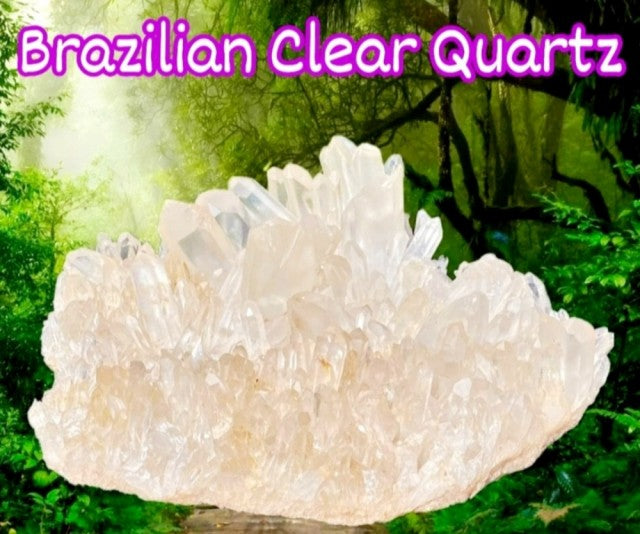 Stort og unikt Brazilian Clear Quartz Cluster, ca. 3.5kg - 25x21x9cm